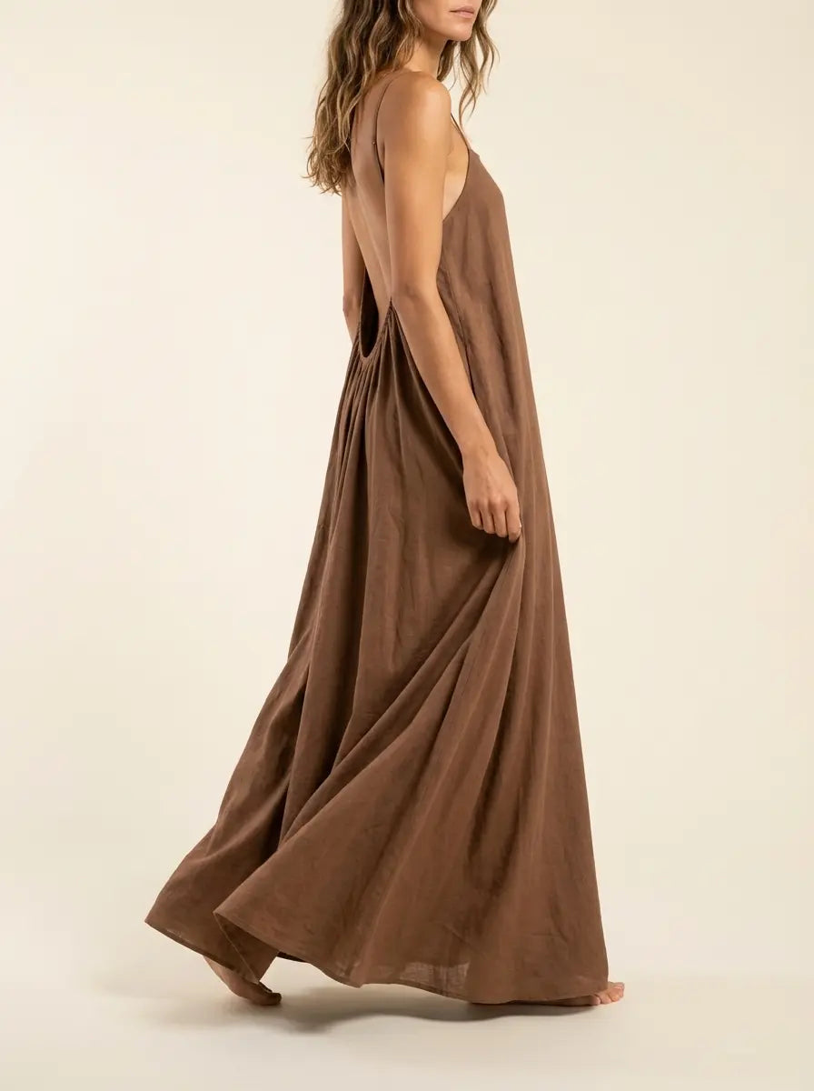 The Driftwood Backless Maxi Sundress