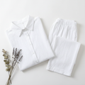 LinenAire Relaxed Linen Lounge Set - Flat Lay White